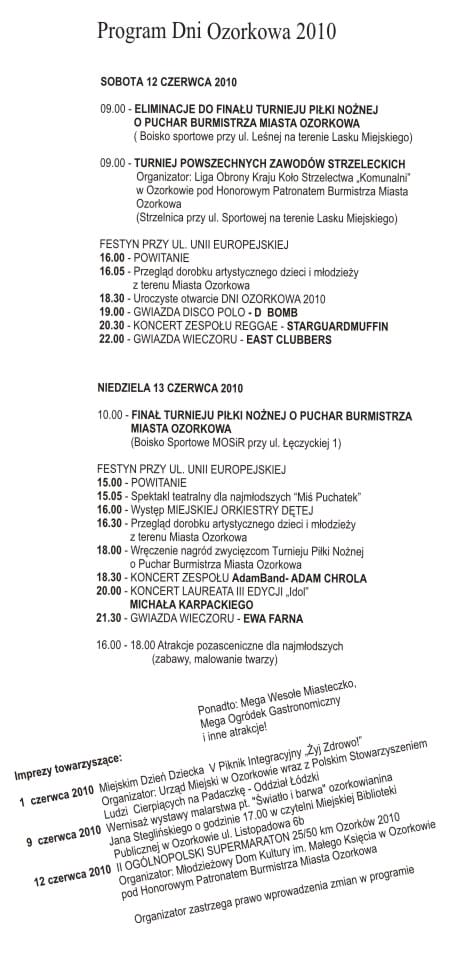 Dni Ozorkowa 2010