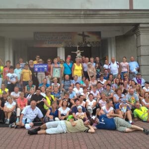 Uczestnicy IV Pieszej Pielgrzymki Ozorkowskiej na Jasnej Górze