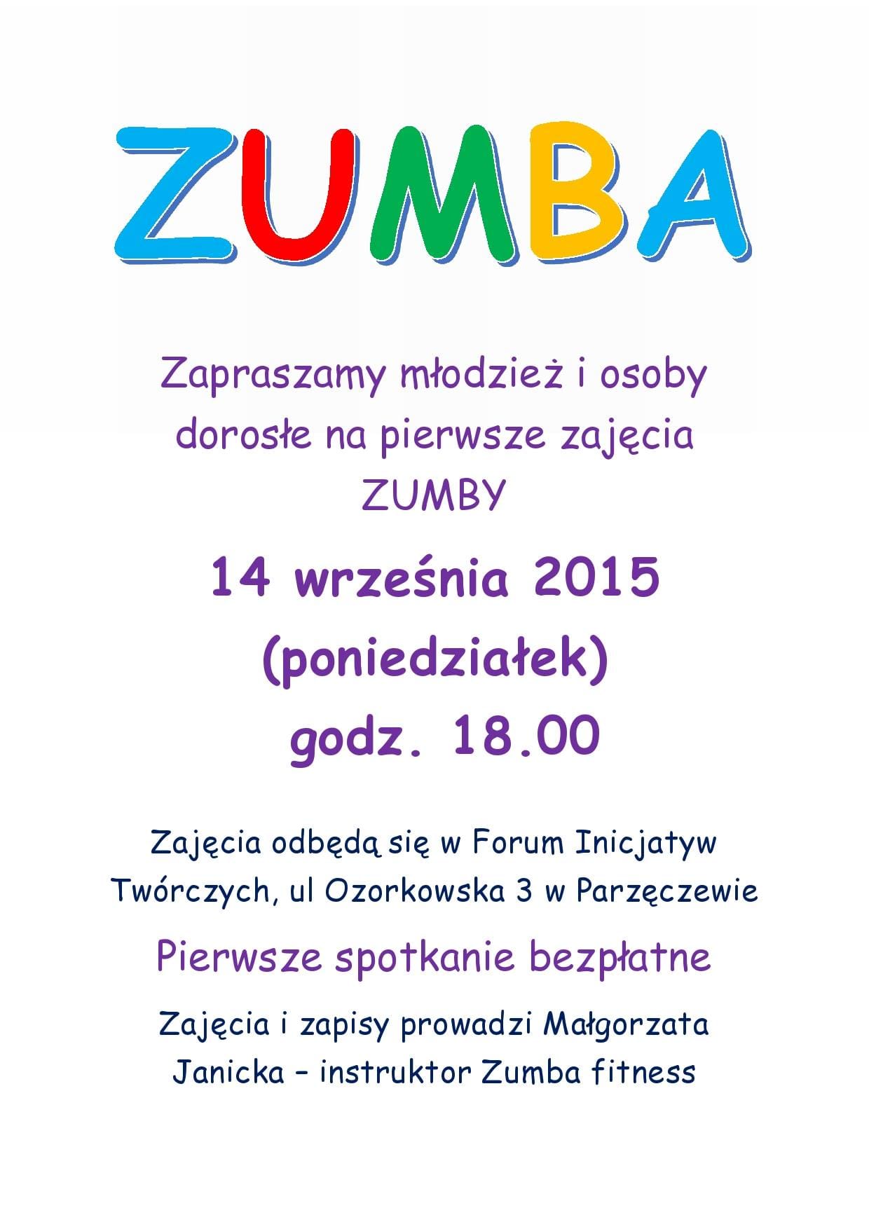 Zumba w Forum Inicjatyw Twórczych w Parzęczewie Zumba w Forum Inicjatyw Twórczych w Parzęczewie