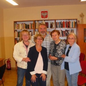 Fraszkopisarz Jerzy Warszewski w bibliotece w Sokolnikach Lesie