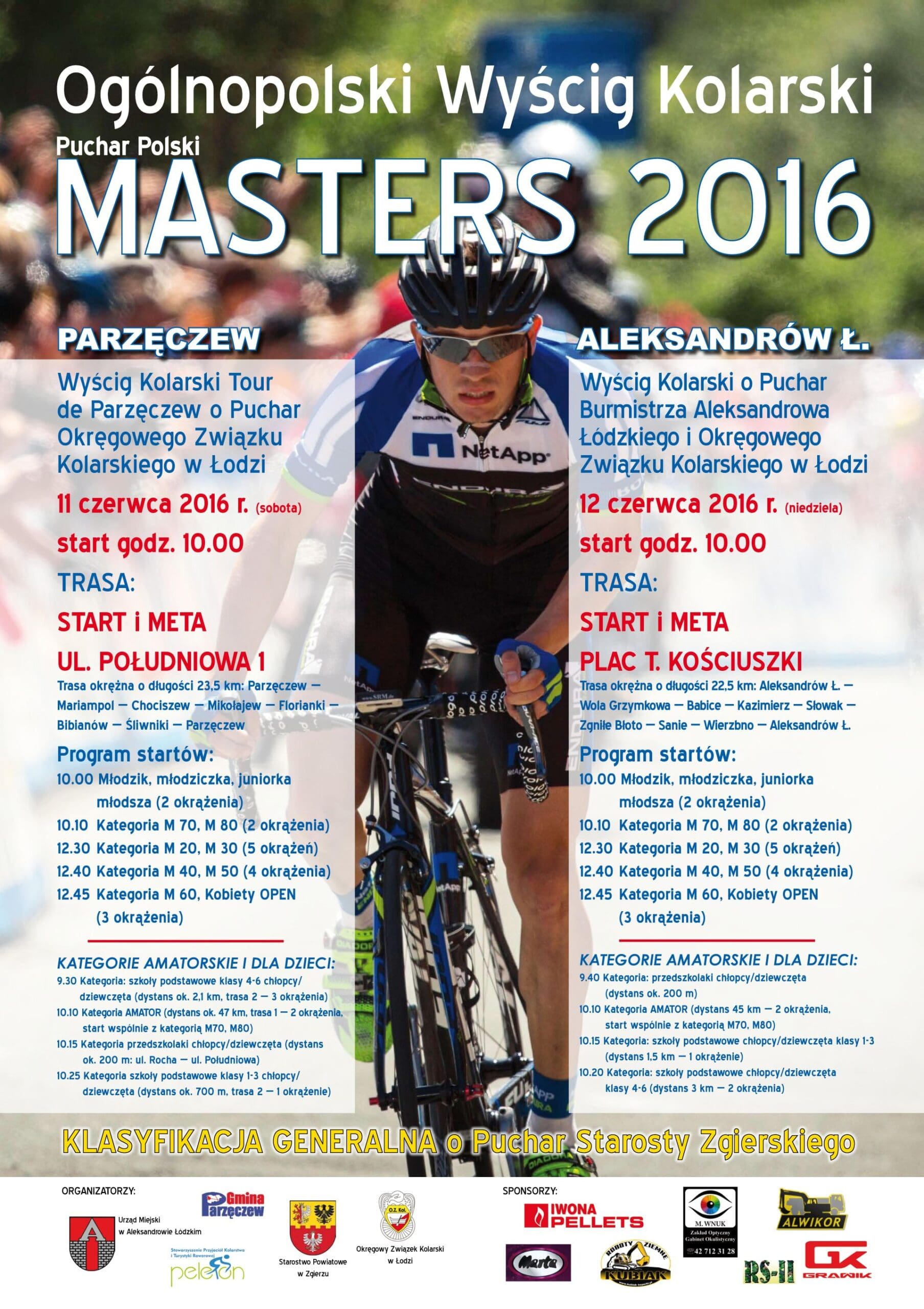 Ogólnopolski Wyścig Kolarski MASTERS o Puchar Polski – Parzęczew 2016