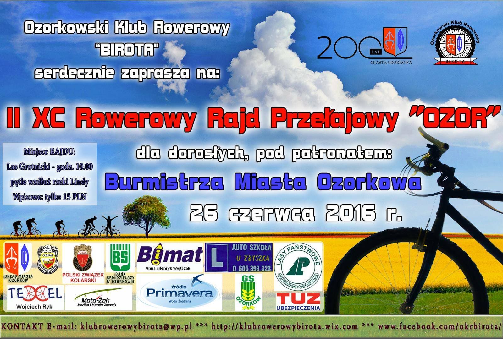 II XC Rowerowy Rajd Przełajowy „OZOR” II XC Rowerowy Rajd Przełajowy „OZOR”