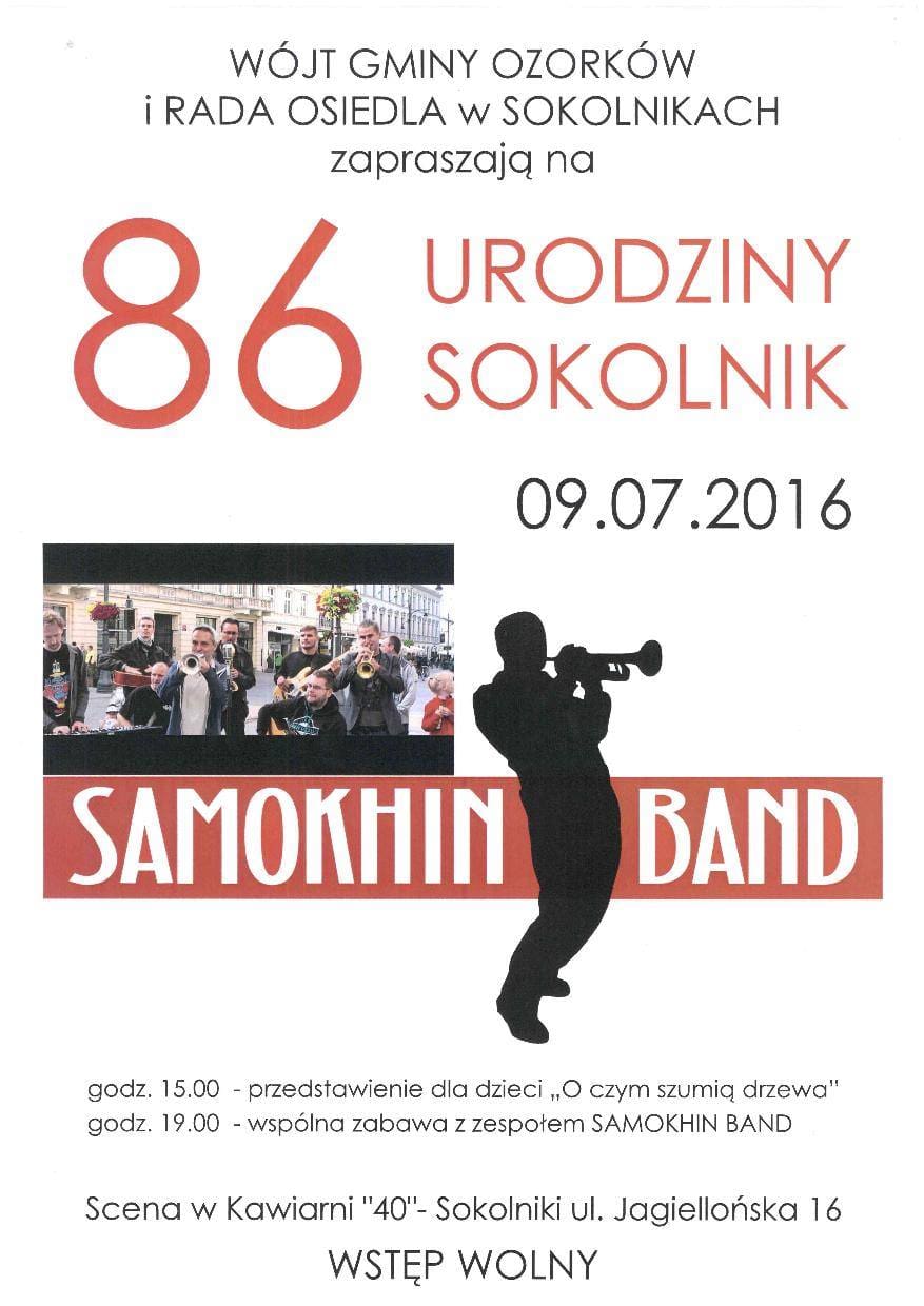 86 Urodziny Sokolnik – koncert Samokhin Band
