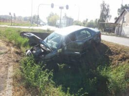 Wypadek na skrzyżowaniu DK 91 z Maszkowską / fot. OSP Ozorków