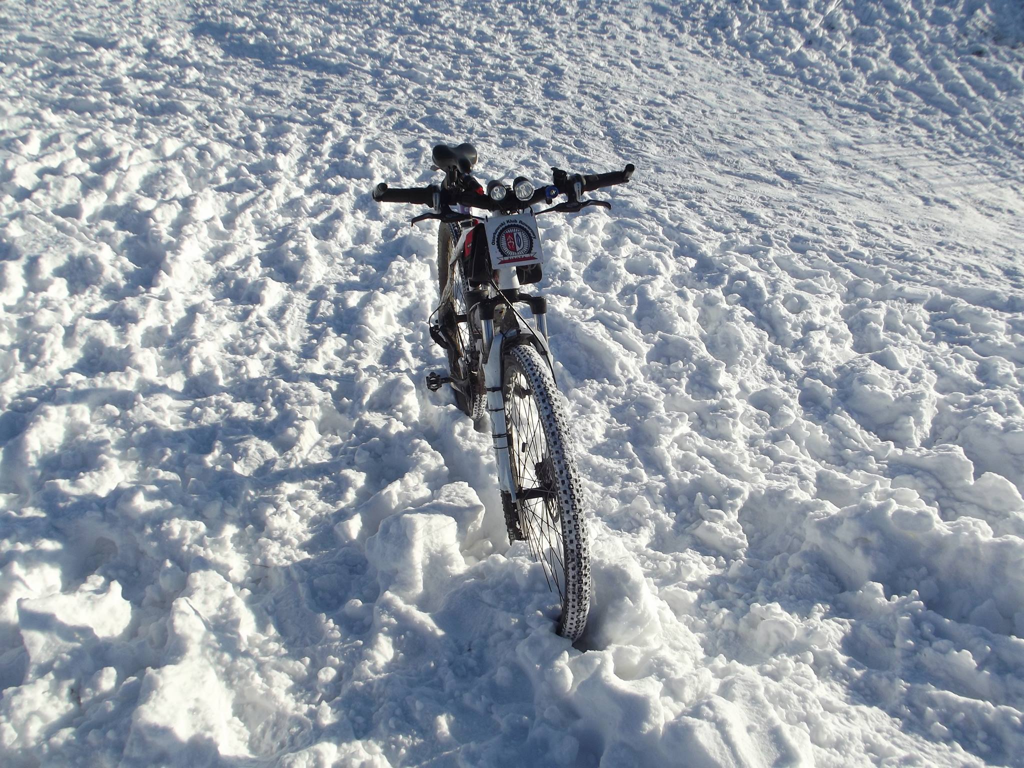 Zimowy rajd rowerowy do Grotnik
