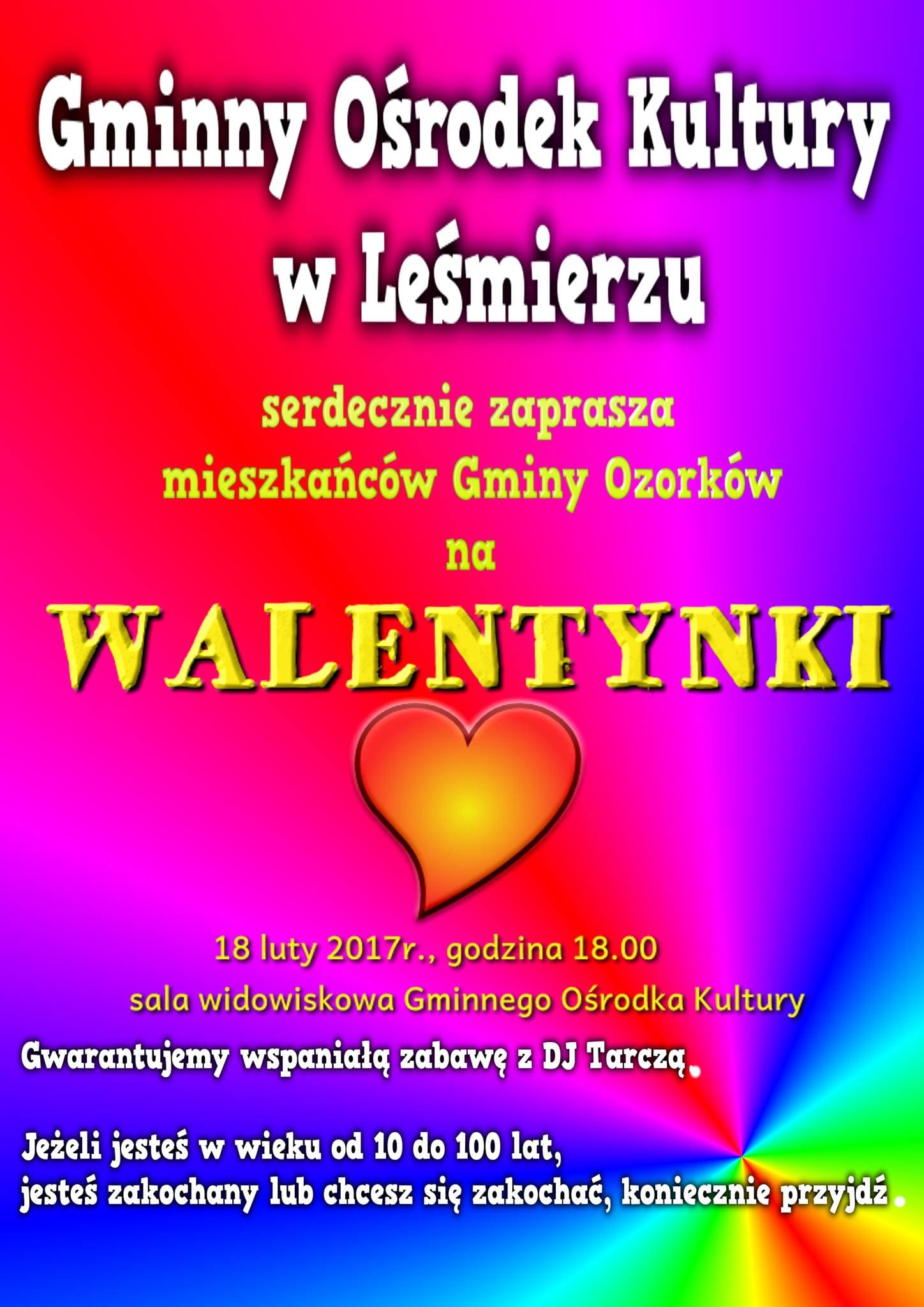 Walentynki w Gminnym Ośrodku Kultury w Leśmierzu