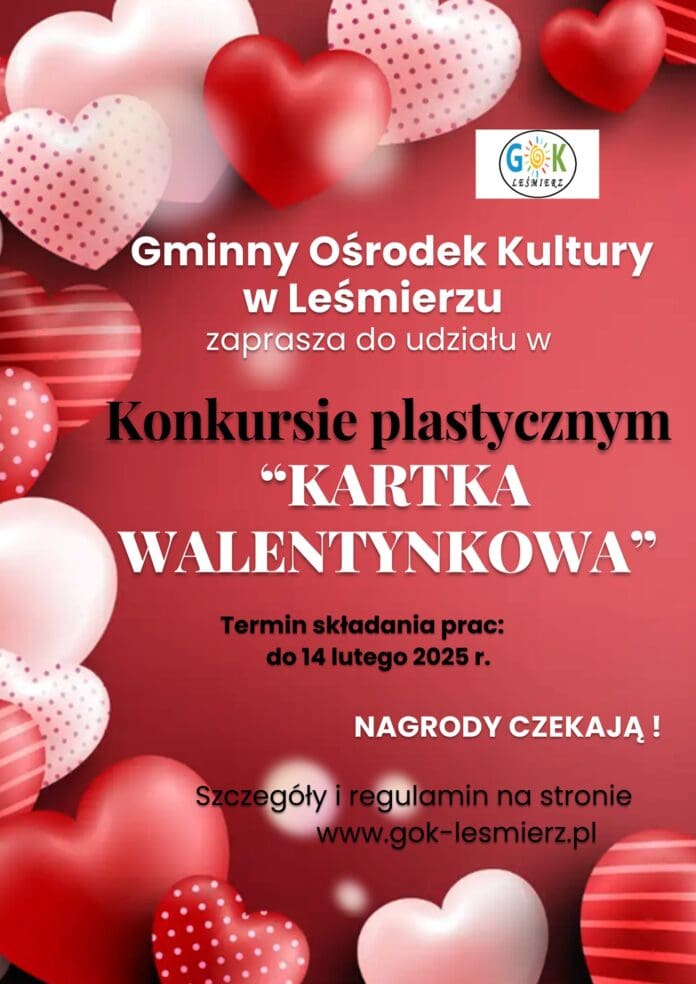 Stwórz wyjątkową kartkę walentynkową!
Zapraszamy dzieci, młodzież do udziału w ...
