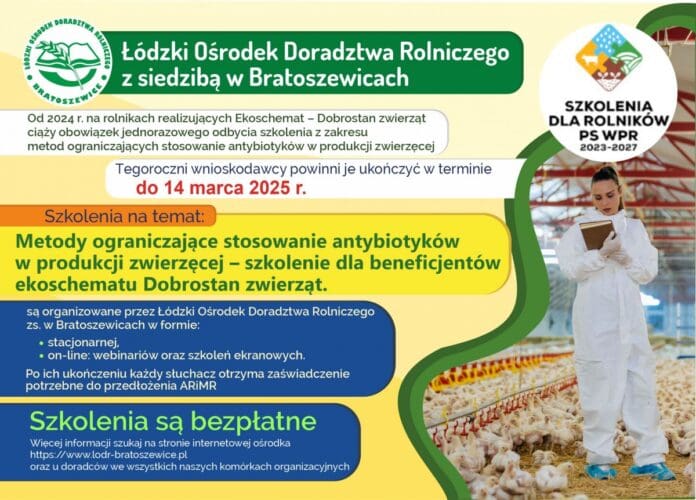 Łódzki Ośrodek Doradztwa Rolniczego z siedzibą w Bratoszewicach zapraszaja na sz...