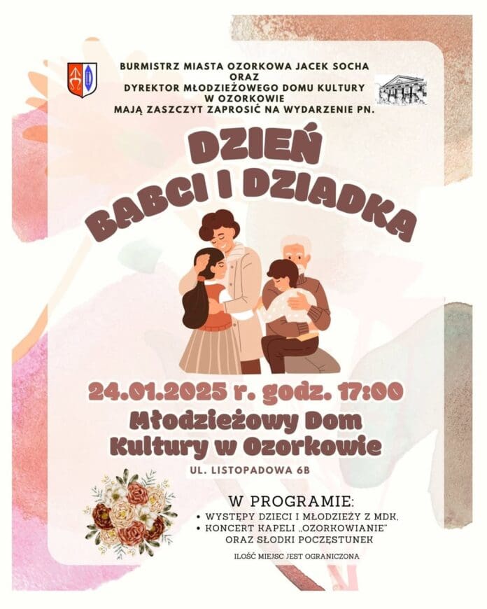 Świętowanie Dnia Babci i Dziadka w Młodzieżowym Domu Kultury – W najbliższy piątek, 24 stycznia, Dzień Babci i Dziadka w Młodzieżowym Domu Kult...