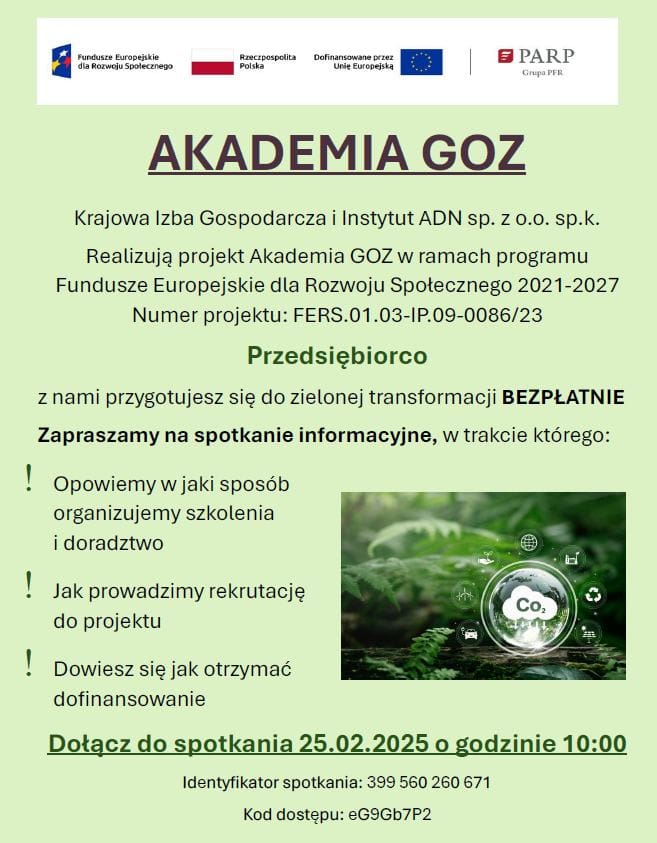 Bezpłatne Szkolenia z Gospodarki o Obiegu Zamkniętym – Szansa na Zaproszenie na bezpłatne szkolenia i doradztwo z tematyki gospodarki o obiegu za...